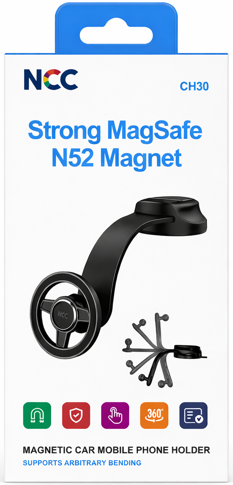 NCC MagSafe kompatibel Auto Halterung N52 (Flexibel & Magnetisch)