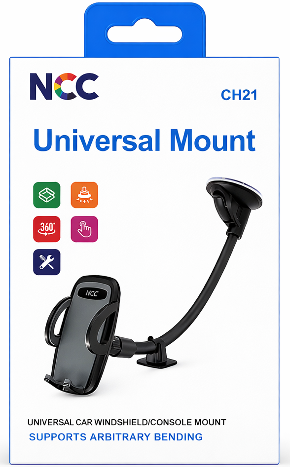 NCC Universal Auto Halterung CH21 (Flexibel & Saugnapf)